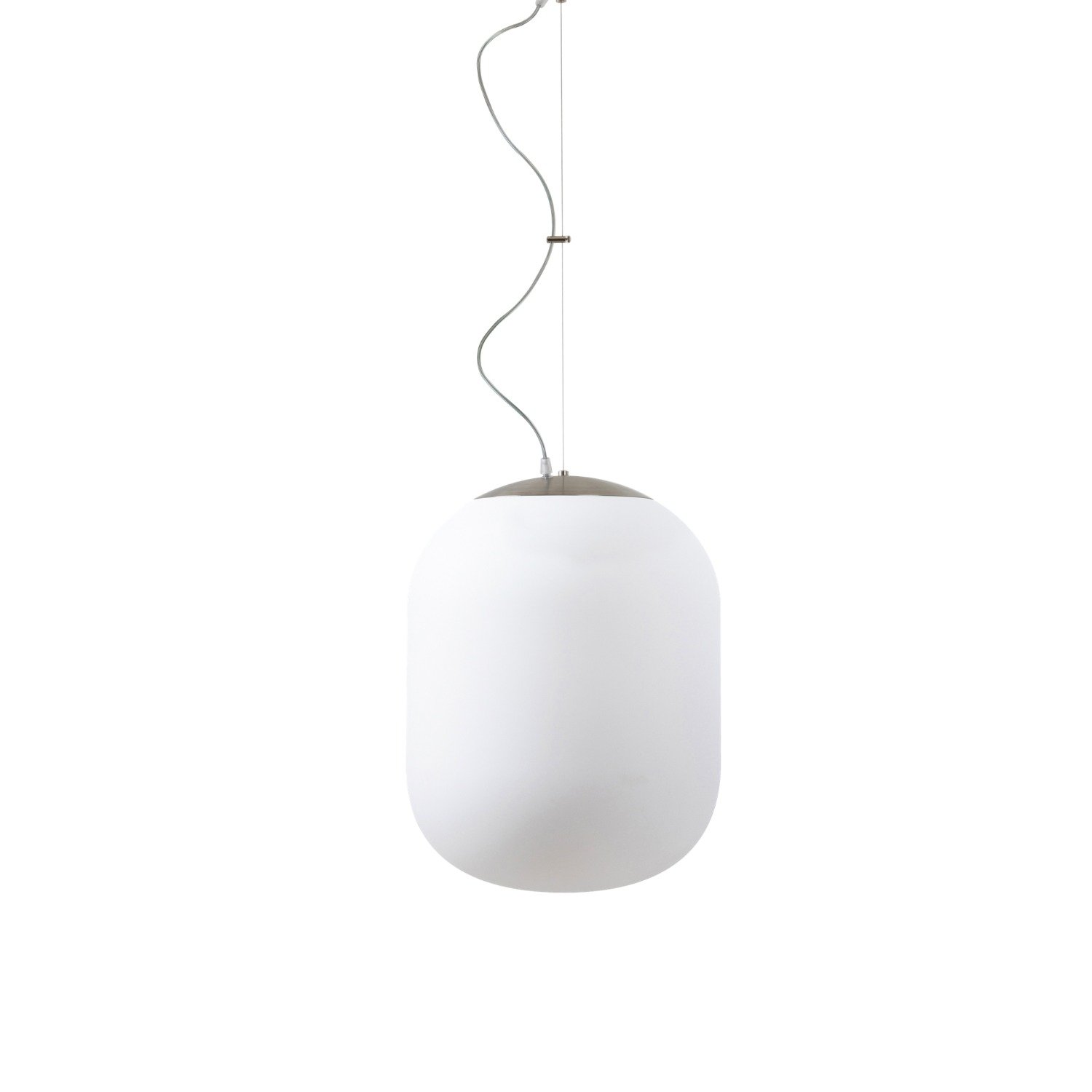 OS TAN62356 TANIA L1 HP závěsné skleněné svítidlo kartáčovaná nerez / bílá IP40 3000 K 52W LED - OSMONT