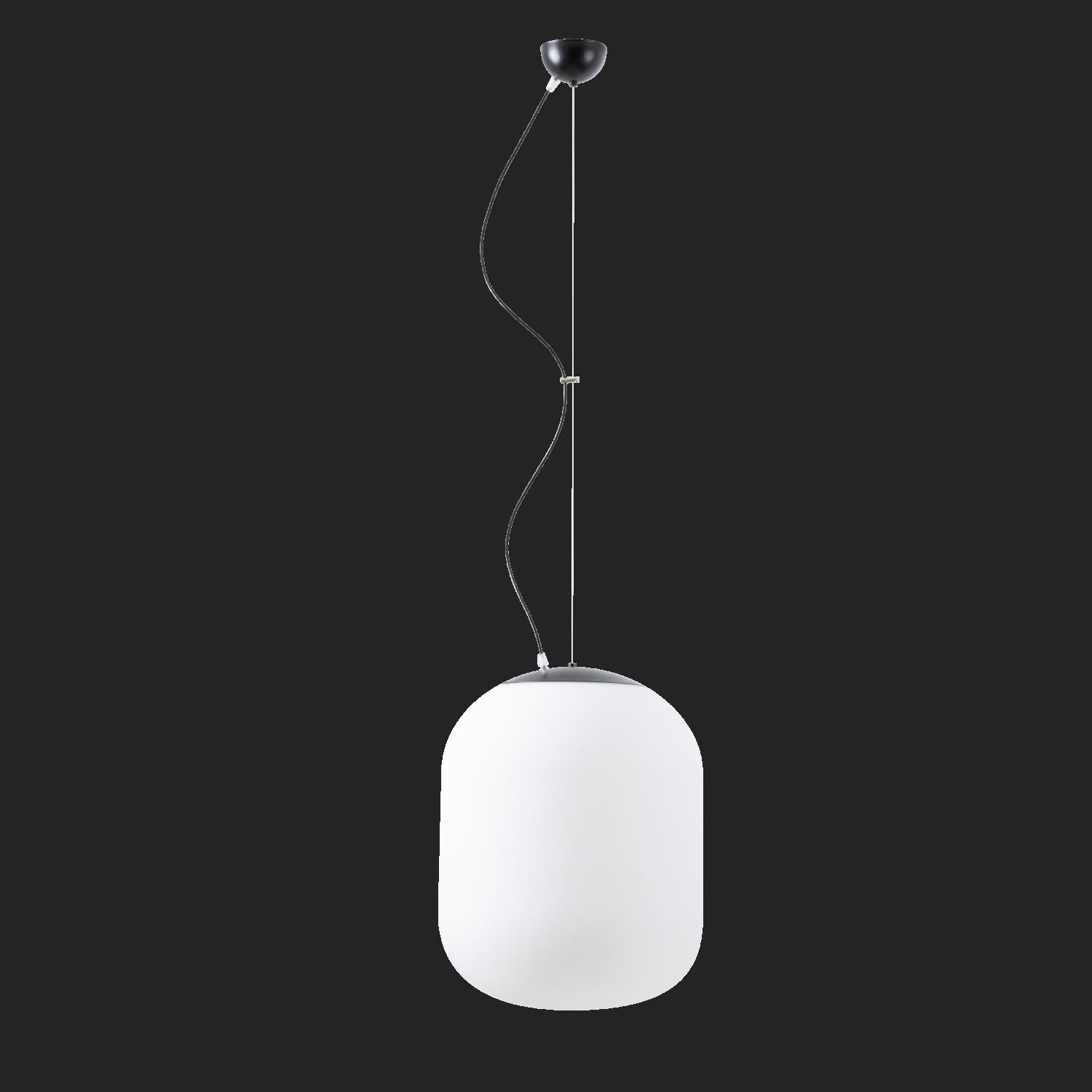 OS TAN67830 TANIA L2 závěsné skleněné svítidlo černá / bílá IP40 4000 K 41W LED nouzové kombinované 3 h (původní kód OS 67830) - OSMONT