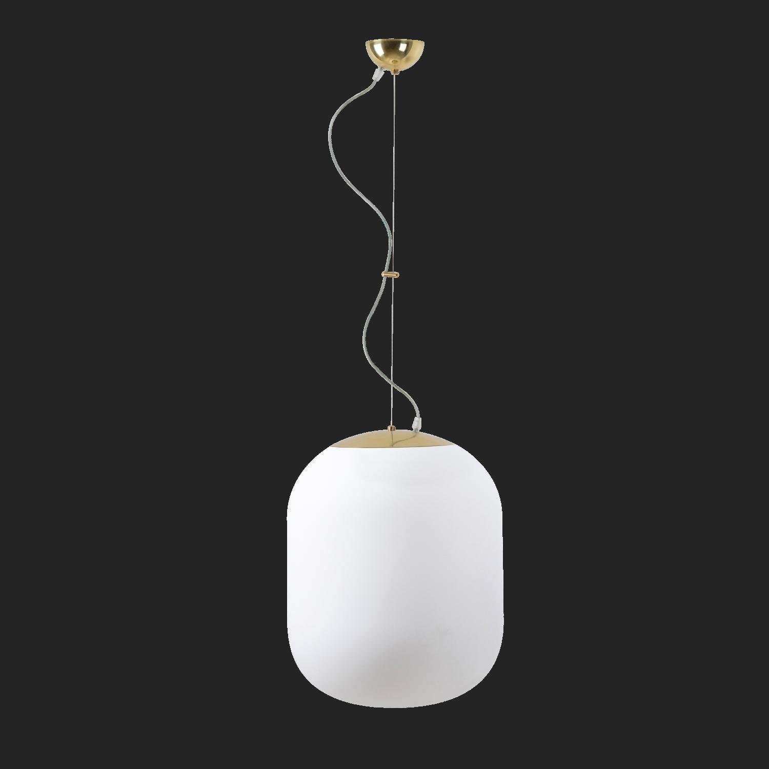 OS TAN67836 TANIA L2 závěsné skleněné svítidlo mosaz leštěná / bílá IP40 4000 K 41W LED nouzové kombinované 3 h (původní kód OS 67836) - OSMONT