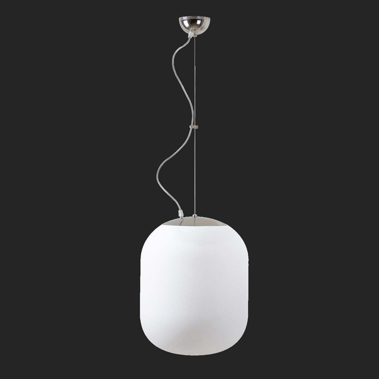 OS TAN67842 TANIA L2 závěsné skleněné svítidlo nerez leštěná / bílá IP40 4000 K 41W LED nouzové kombinované 3 h (původní kód OS 67842) - OSMONT