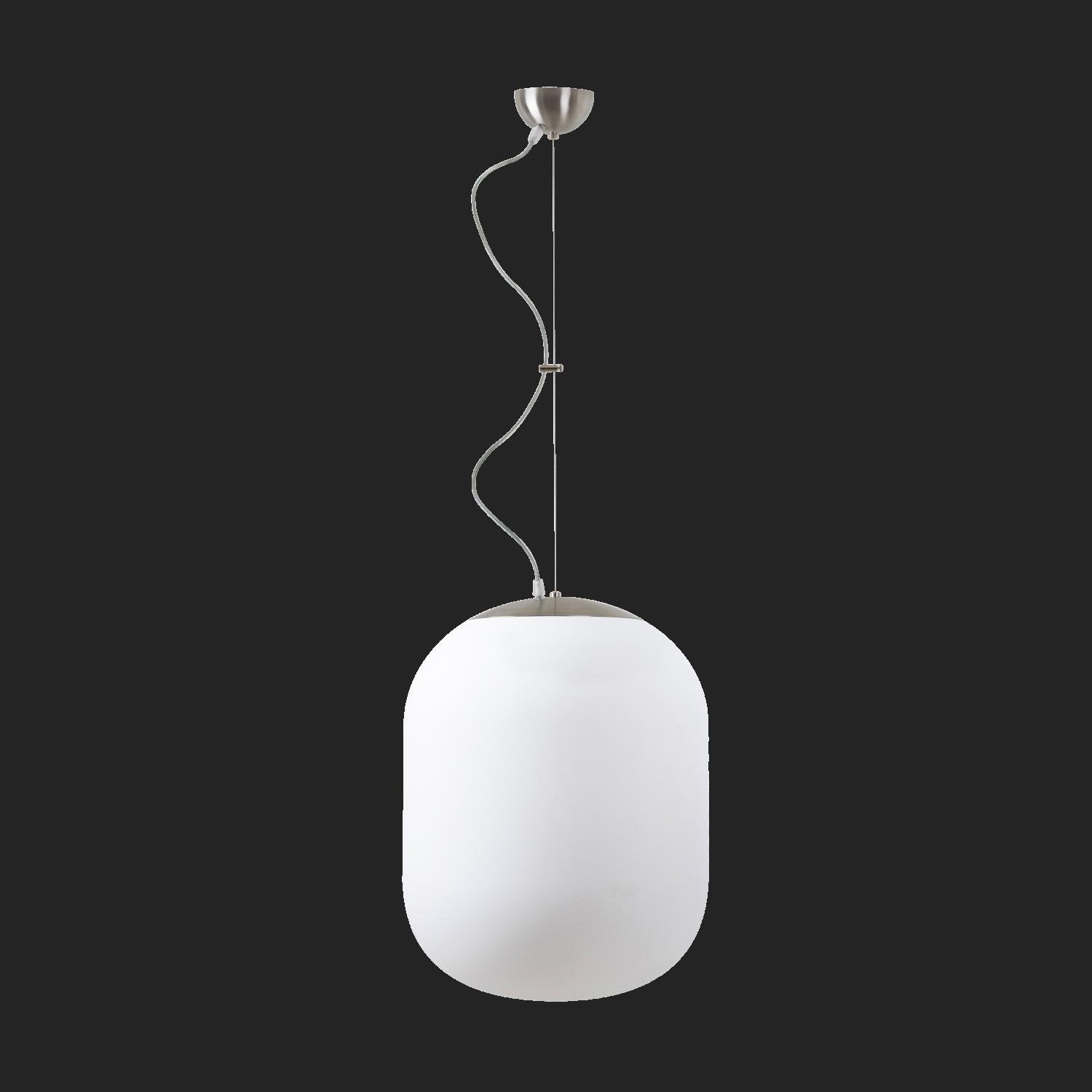 OS TAN67348 TANIA L2 závěsné skleněné svítidlo nerez broušená / bílá IP40 3000 K 41W LED nouzové kombinované 3 h (původní kód OS 67348) - OSMONT