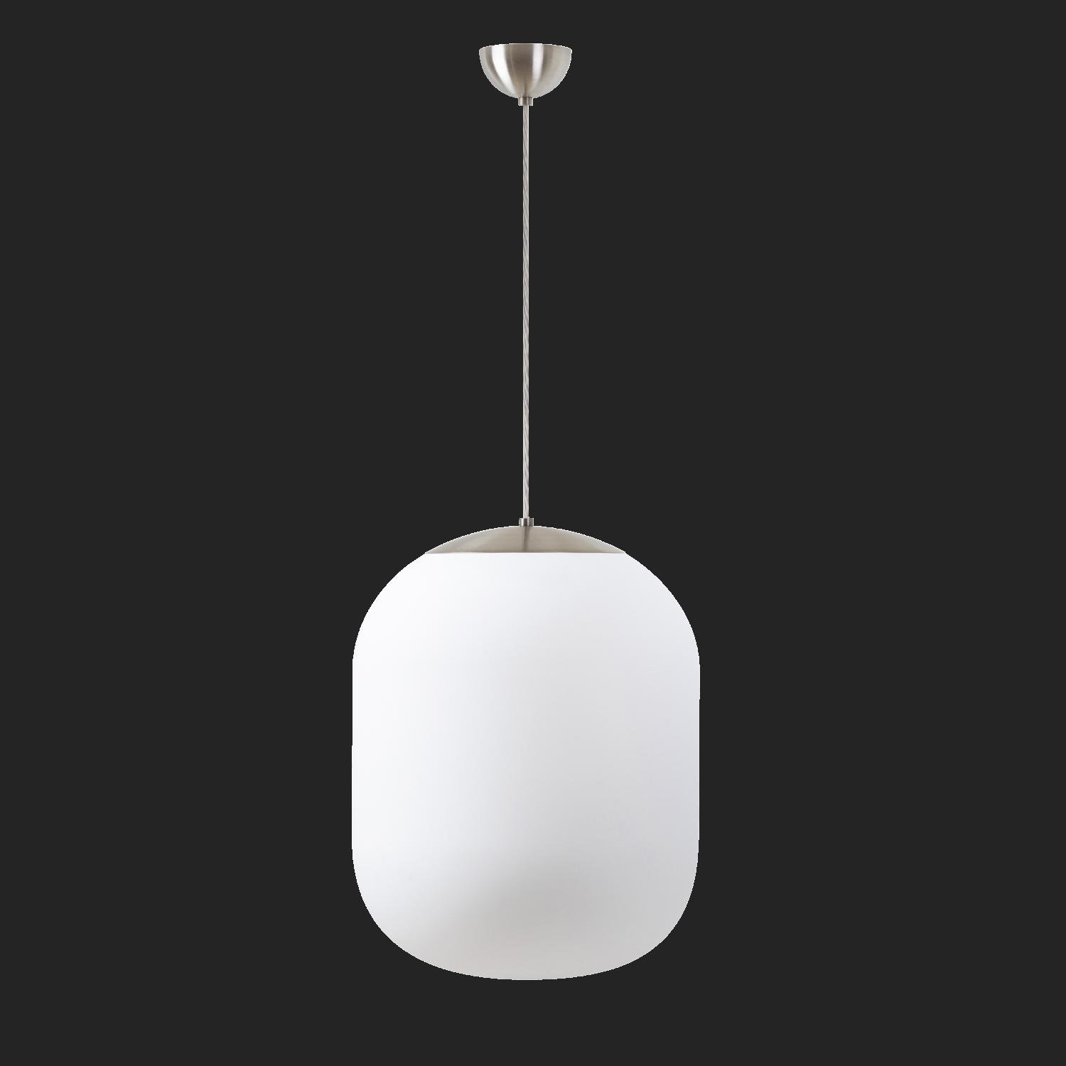 OS TAN67874 TANIA S2 závěsné skleněné svítidlo nerez broušená / bílá IP40 4000 K 41W LED nouzové kombinované 3 h (původní kód OS 67874) - OSMONT