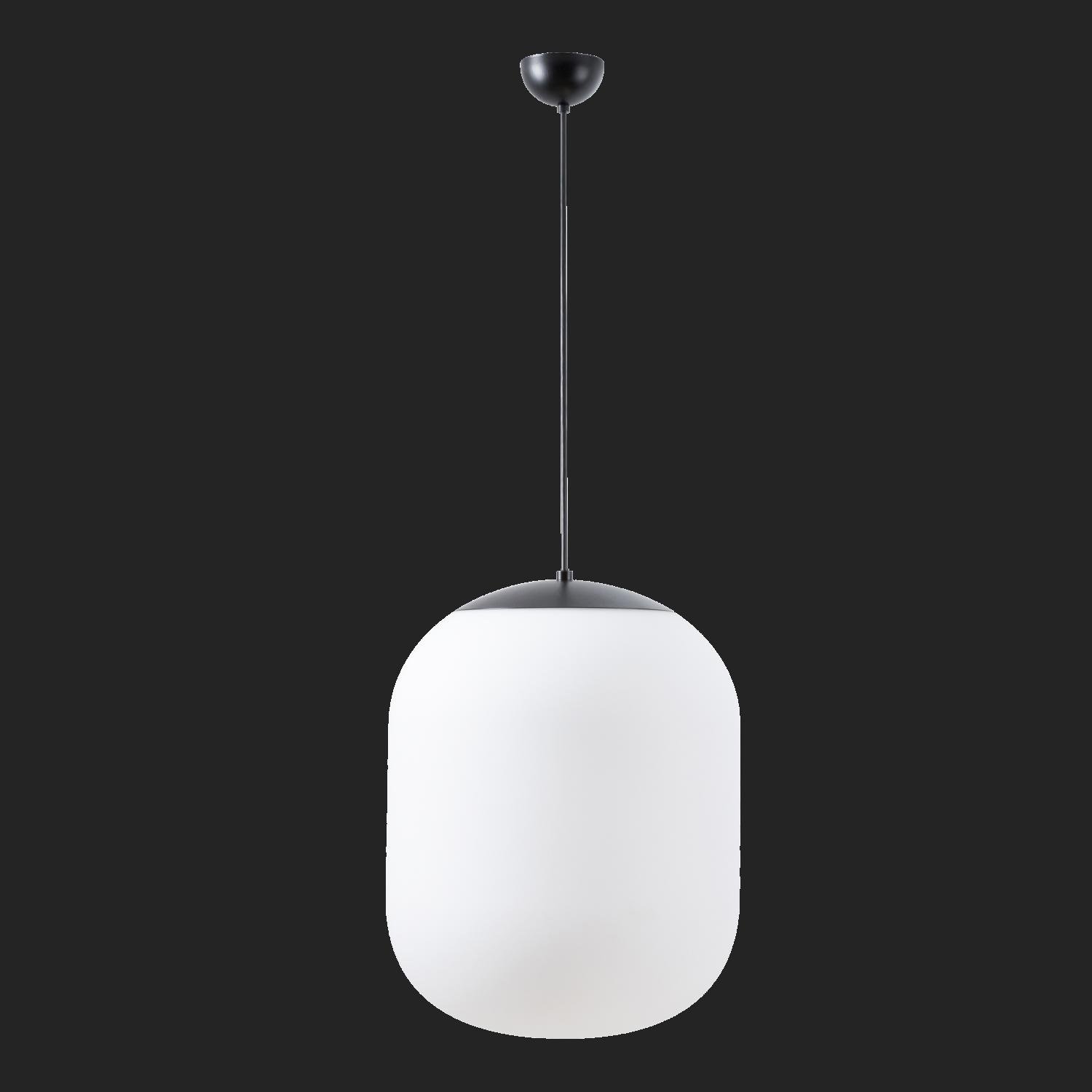 OS TAN67365 TANIA S2 závěsné skleněné svítidlo černá / bílá IP40 3000 K 41W LED nouzové kombinované 3 h (původní kód OS 67365) - OSMONT