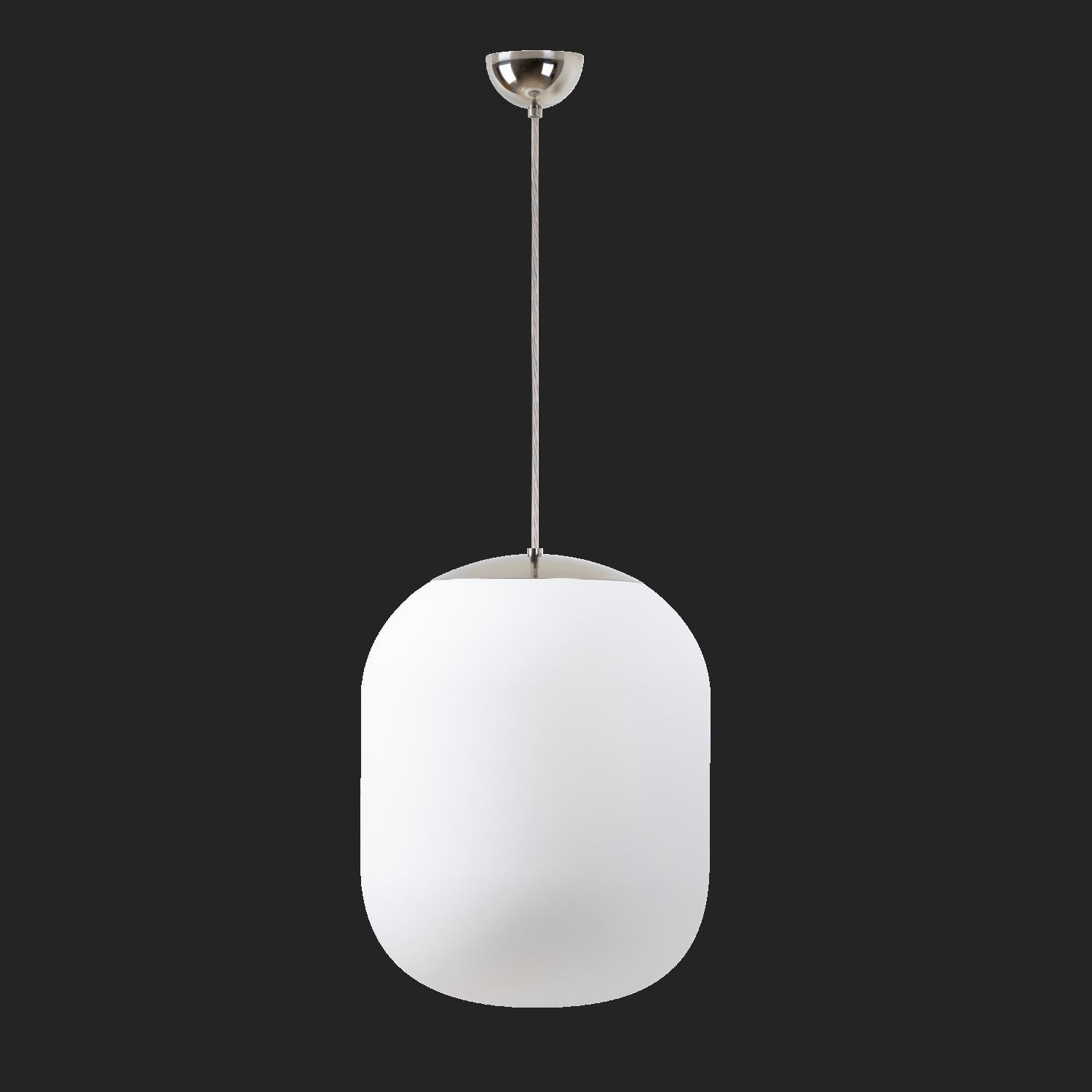 OS TAN67871 TANIA S2 závěsné skleněné svítidlo nerez leštěná / bílá IP40 4000 K 41W LED nouzové kombinované 3 h (původní kód OS 67871) - OSMONT