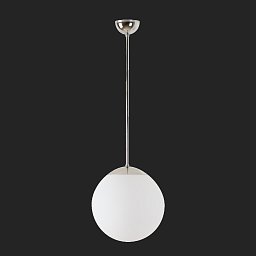 Obrázek pro produkt ADRIA P2 závěsné skleněné svítidlo nerez leštěná / bílá IP40 100W E27 - OSMONT