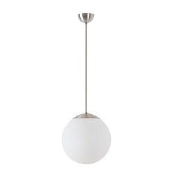 Obrázek pro produkt ADRIA P2 závěsné skleněné svítidlo kartáčovaná nerez / bílá IP40 25W E27 - OSMONT