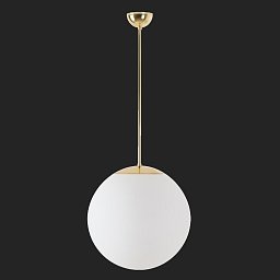 Obrázek pro produkt ADRIA P3 závěsné skleněné svítidlo mosaz leštěná / bílá IP40 150W E27 - OSMONT
