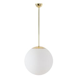 Obrázek pro produkt ADRIA P3 závěsné skleněné svítidlo mosaz / bílá IP40 40W E27 - OSMONT