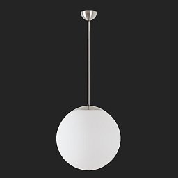 Obrázek pro produkt ADRIA P3 závěsné skleněné svítidlo nerez broušená / bílá IP40 150W E27 - OSMONT