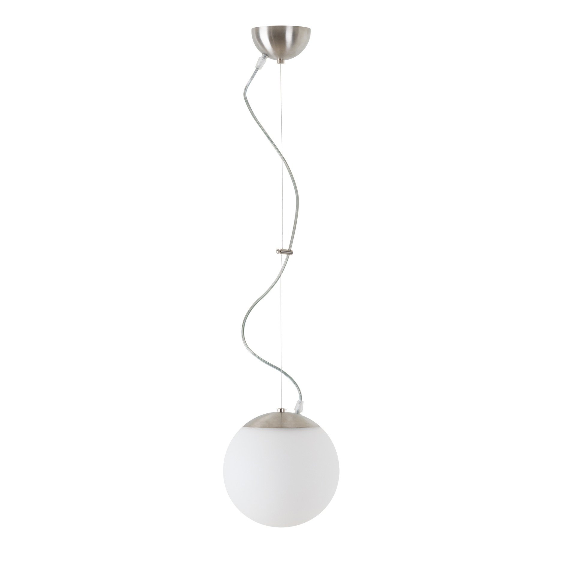 Levně OS ADR60246 ADRIA L1 závěsné skleněné svítidlo kartáčovaná nerez / bílá IP40 3000 K 8W LED - OSMONT
