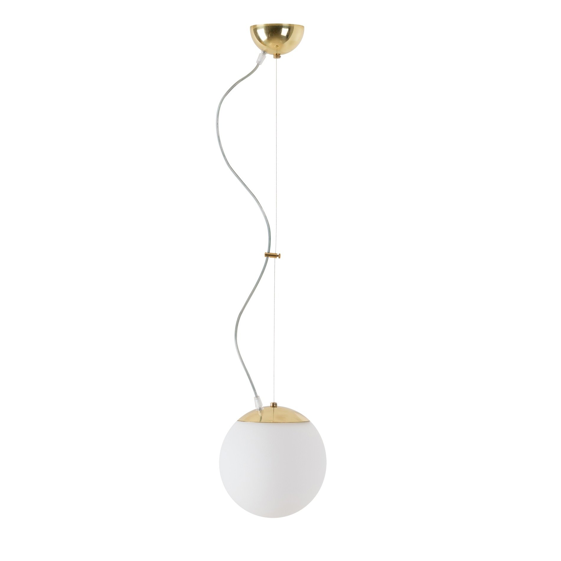 Levně OS ADR60742 ADRIA L1 závěsné skleněné svítidlo mosaz / bílá IP40 4000 K 8W LED - OSMONT