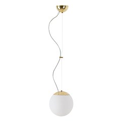 Obrázek pro produkt ADRIA L1 závěsné skleněné svítidlo mosaz / bílá IP40 25W E27 - OSMONT