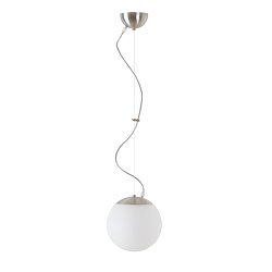 Obrázek pro produkt ADRIA L1 závěsné skleněné svítidlo nerez broušená / bílá IP40 75W E27 (původní kód OS 45322) - OSMONT