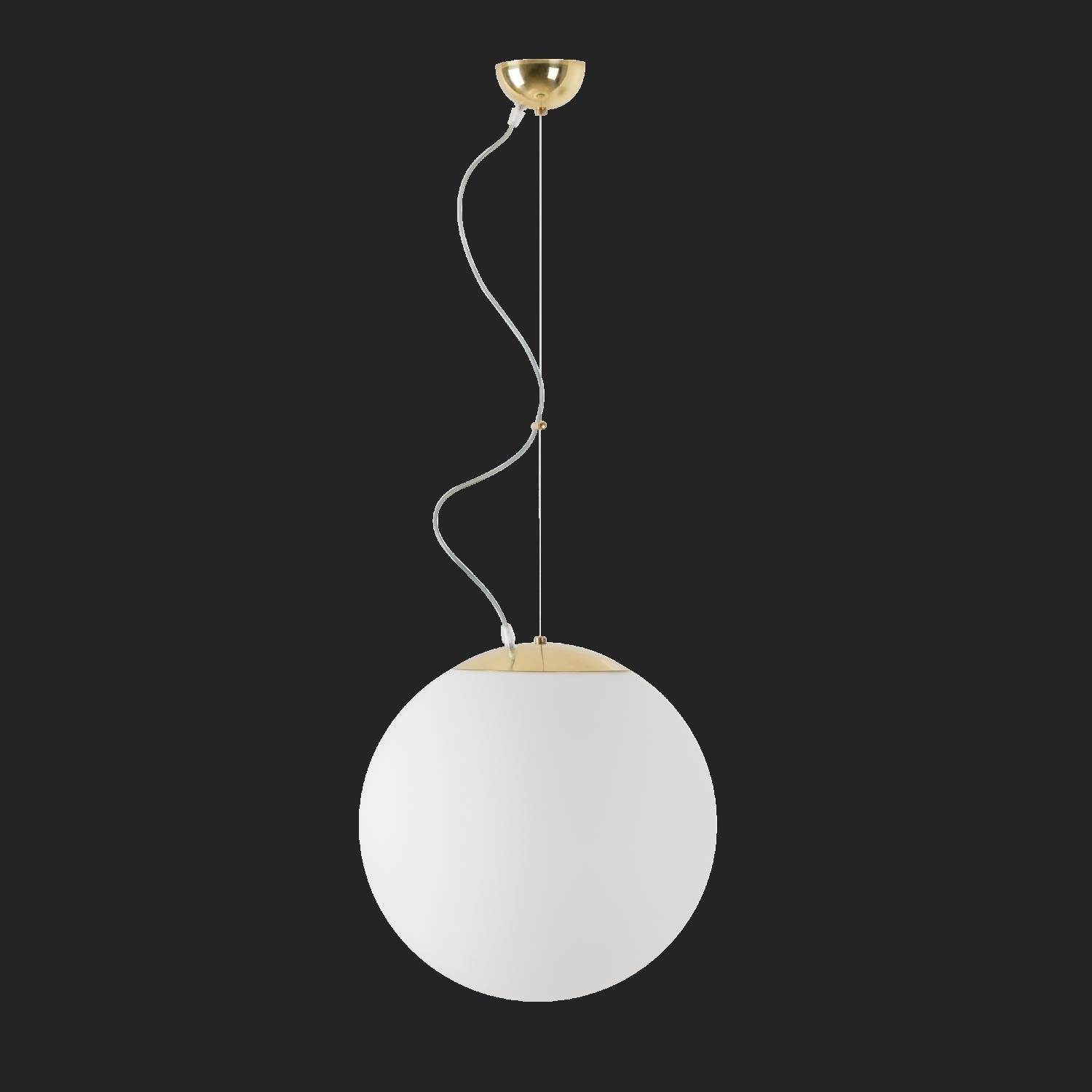 OS ADR68334 ADRIA L3 závěsné skleněné svítidlo mosaz leštěná / bílá IP40 3000 K 27W LED nouzové kombinované 1 h (původní kód OS 68334) - OSMONT