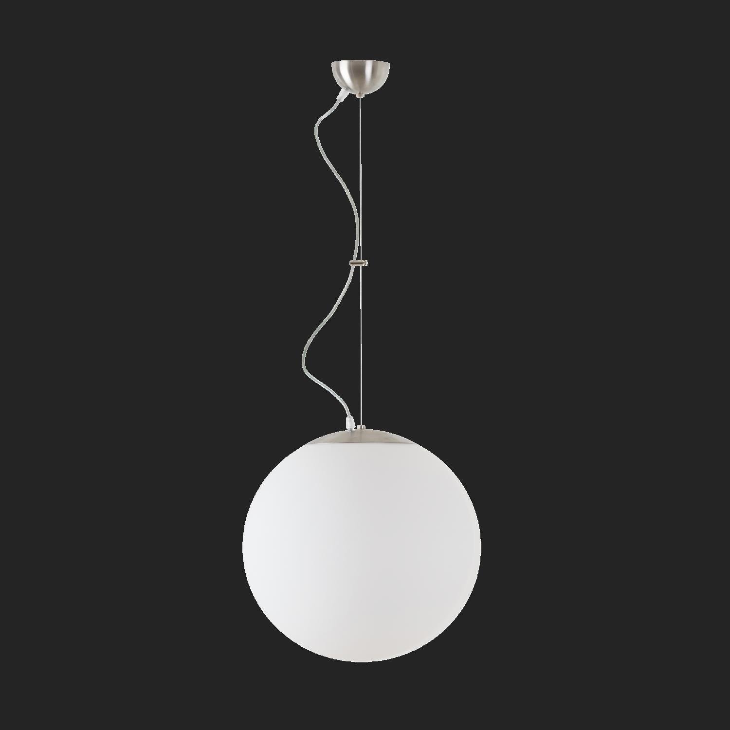 OS ADR68338 ADRIA L3 závěsné skleněné svítidlo nerez broušená / bílá IP40 3000 K 27W LED nouzové kombinované 1 h (původní kód OS 68338) - OSMONT