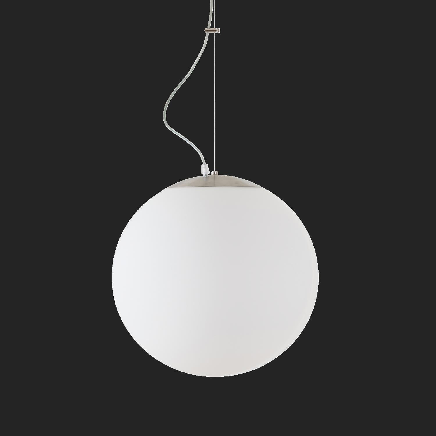 OS ADR72593 ADRIA L3 HP závěsné skleněné svítidlo nerez broušená / bílá IP40 4000 K 52W LED nouzové kombinované 3 h (původní kód OS 72593) - OSMONT