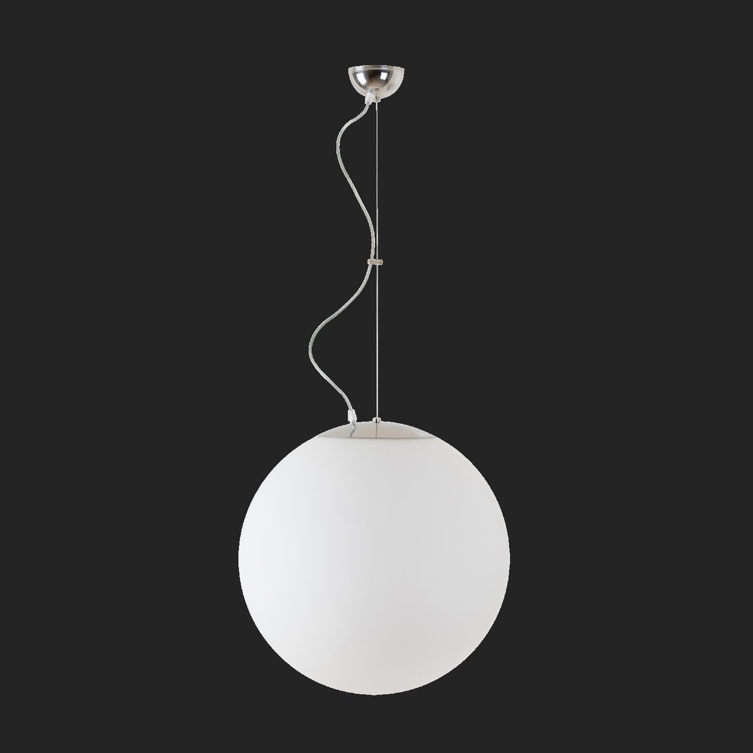 OS ADR60304 ADRIA L4 závěsné skleněné svítidlo nerez leštěná / bílá IP40 3000 K 41W LED nouzové kombinované 3 h (původní kód OS 60304) - OSMONT