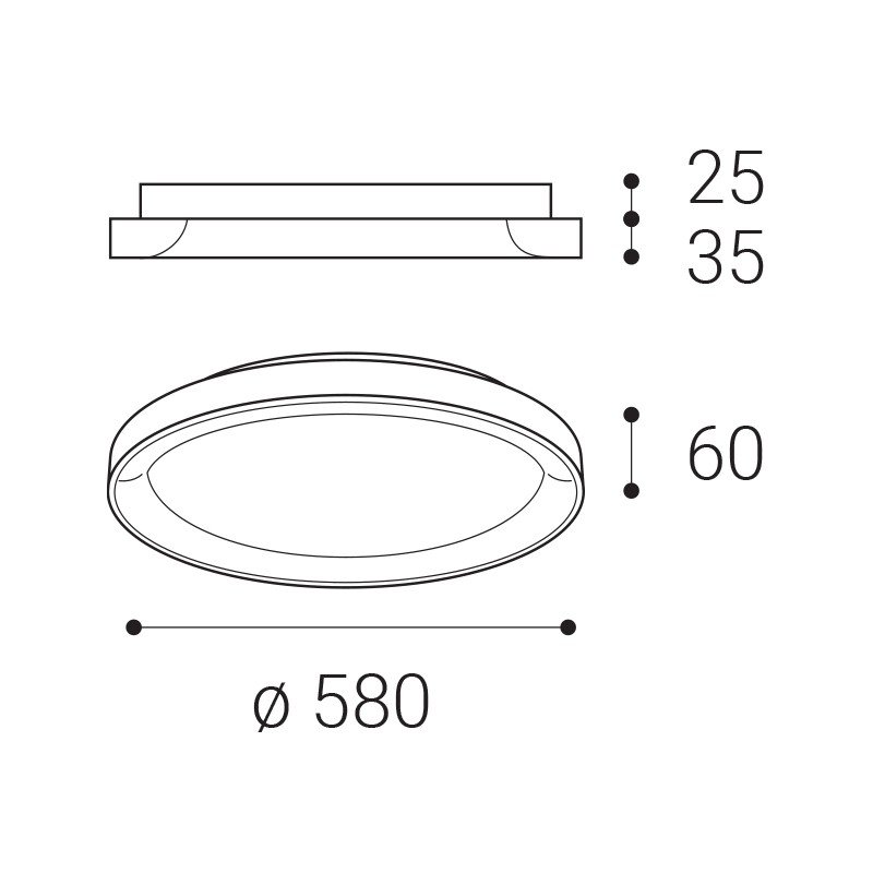 LED2 1273158 Svítidlo BELLA SLIM 58, CF 48W 2CCT 3000K/4000K stropní kávová - LED2 Lighting (obrázek 3)
