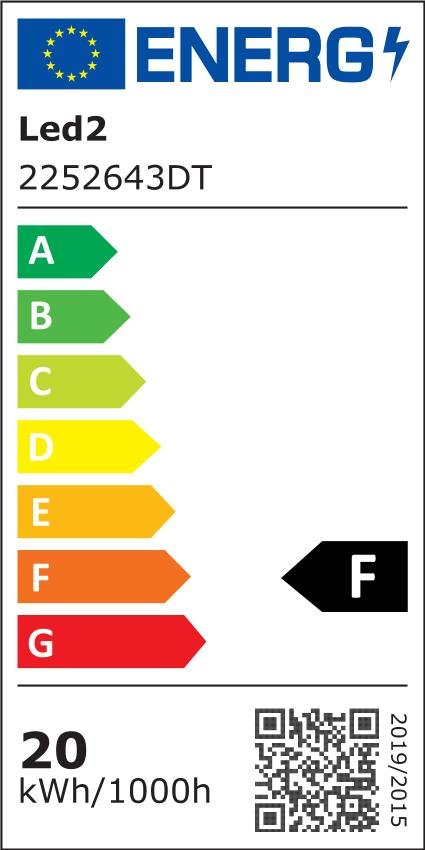 LED2 2252643DT Svítidlo HIDE, B DIM TRIAC 20W 4000K zápustné černá - LED2 Lighting (obrázek 2)