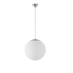 Obrázek pro produkt ADRIA S3 závěsné skleněné svítidlo kartáčovaná nerez / bílá IP40 40W E27 - OSMONT