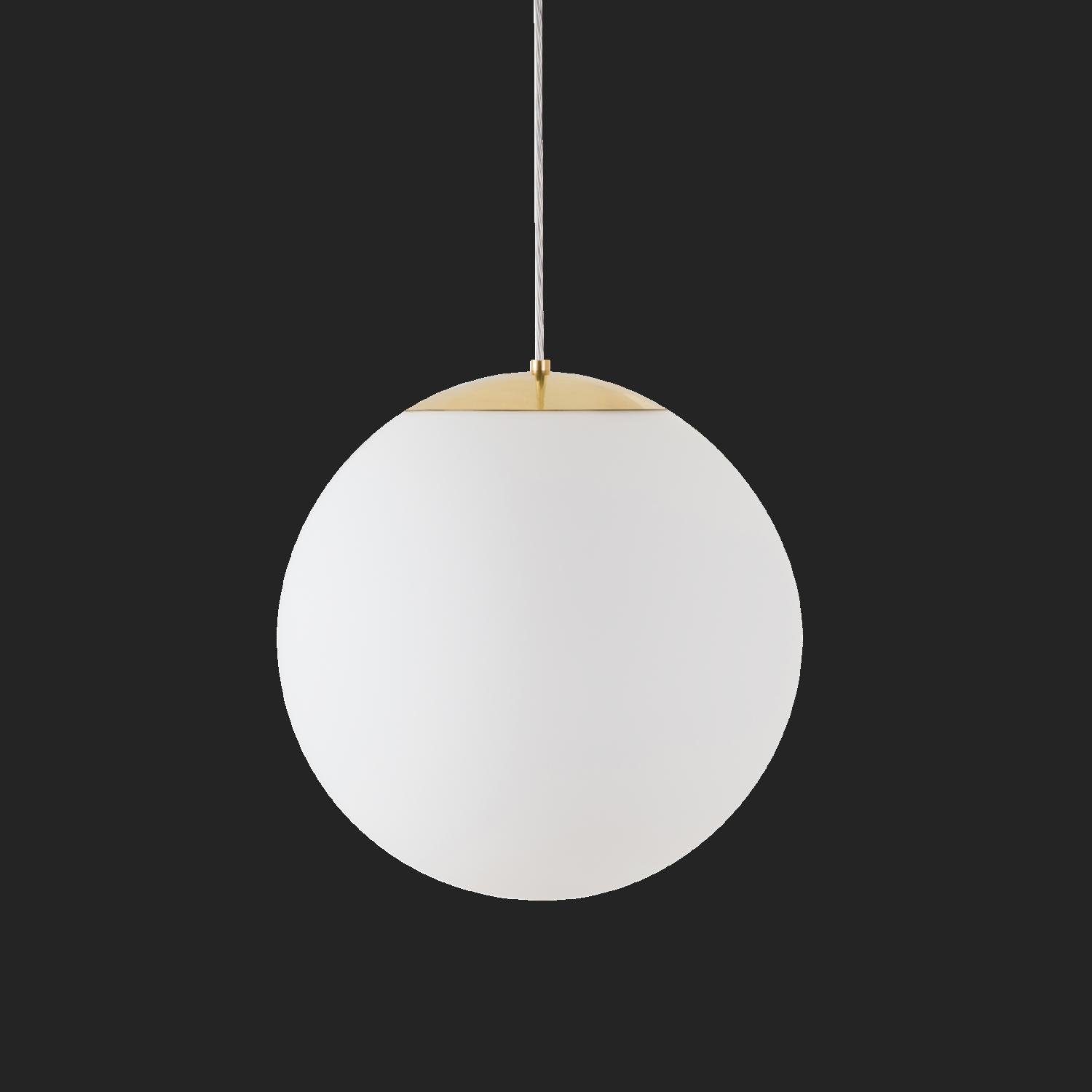 OS ADR72607 ADRIA S3 HP závěsné skleněné svítidlo mosaz leštěná / bílá IP40 4000 K 52W LED nouzové kombinované 3 h (původní kód OS 72607) - OSMONT