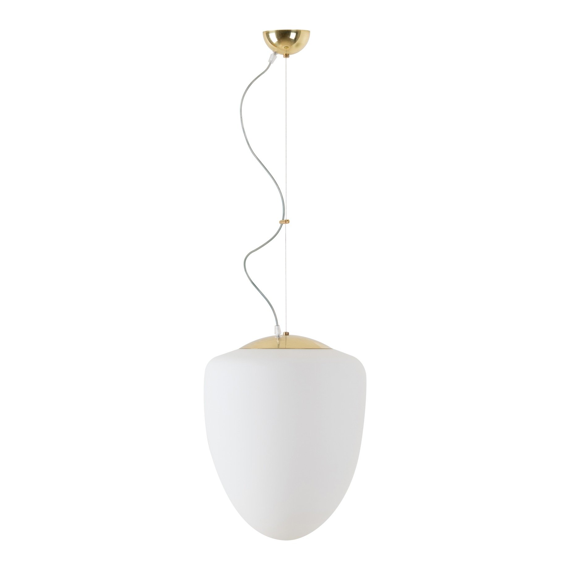 Levně OS AST45542 ASTRA L závěsné skleněné svítidlo mosaz / bílá IP40 40W E27 - OSMONT