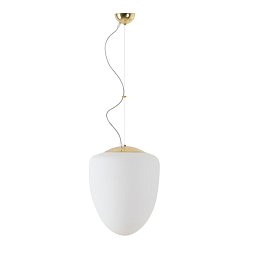 Obrázek pro produkt ASTRA L závěsné skleněné svítidlo mosaz / bílá IP40 40W E27 - OSMONT