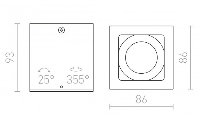 RED R10119 Stropní svítidlo BERIT I hliník  230V GU10 50W - RED - DESIGN RENDL (obrázek 6)