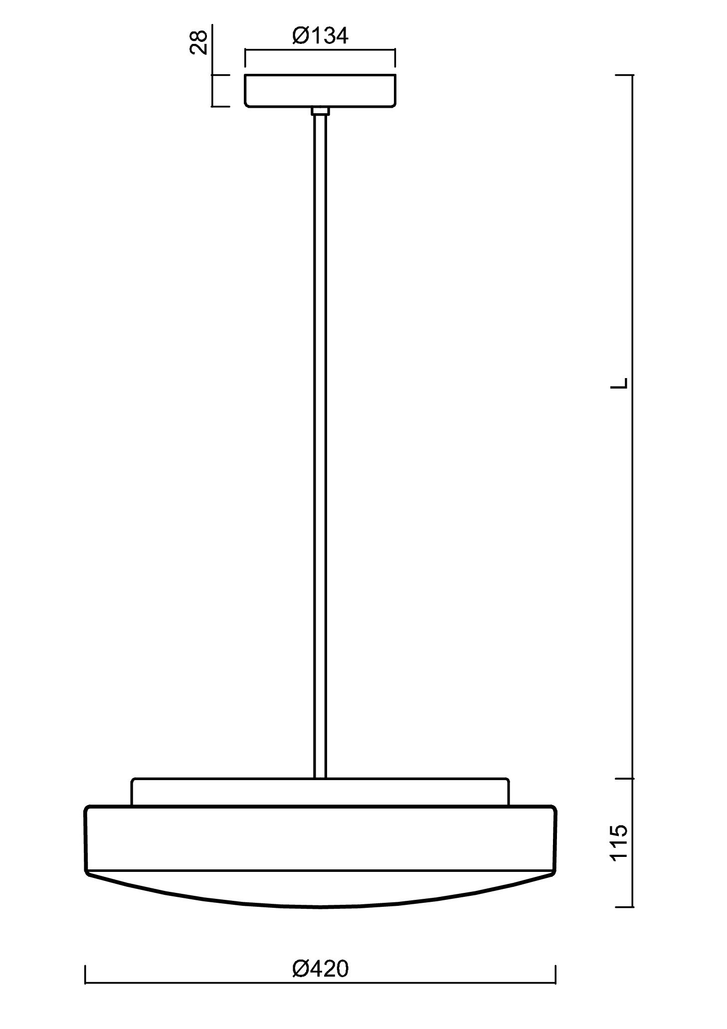 OS EDN61074 EDNA P4 závěsné skleněné svítidlo bílá IP40 3000 K 19W LED - OSMONT (obrázek 3)