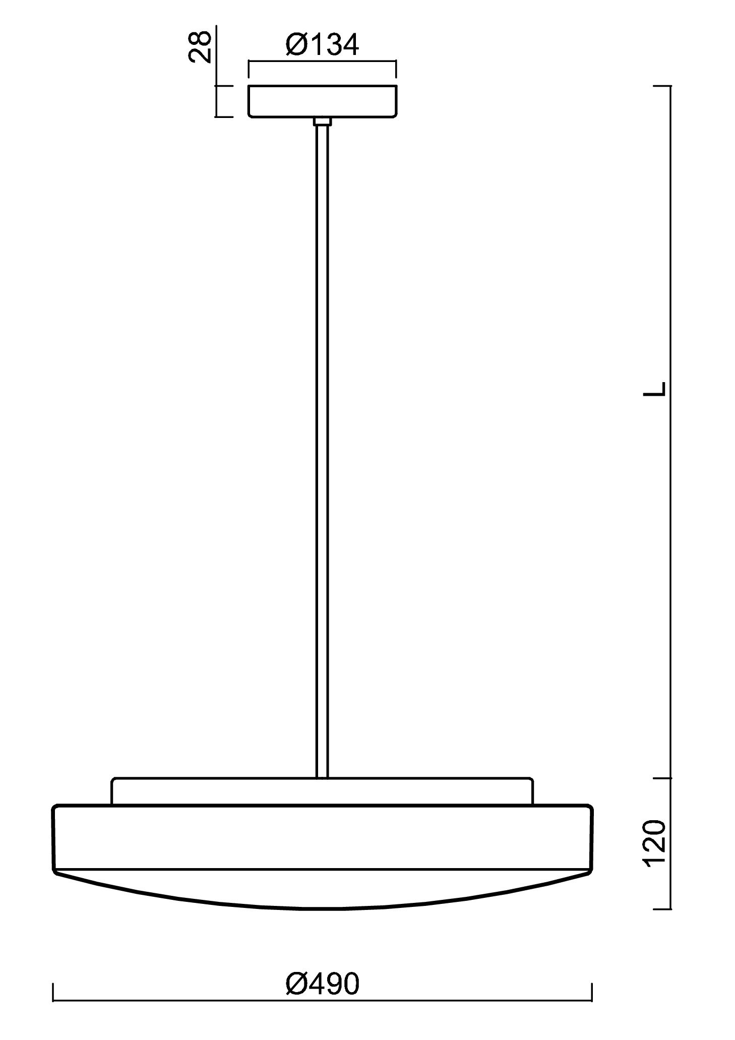 OS EDN53208 EDNA P5 závěsné skleněné svítidlo bílá IP40 3000 K 34W LED - OSMONT (obrázek 3)