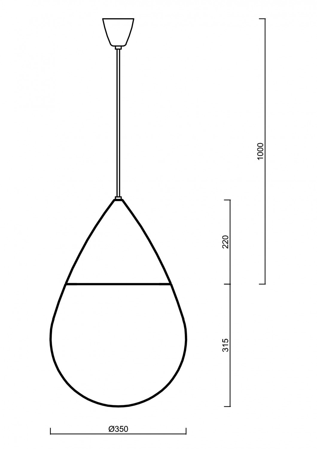 OS DAN63566 DANAE S závěsné skleněné svítidlo černá / bílá IP40 4000 K 2x20W LED - OSMONT (obrázek 3)