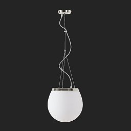 Obrázek pro produkt DANAE T závěsné skleněné svítidlo nerez leštěná / bílá IP40 75W E27 - OSMONT