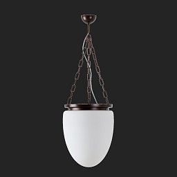 Obrázek pro produkt MIRA R závěsné skleněné svítidlo starobronz / bílá IP40 4000 K 27W LED - OSMONT