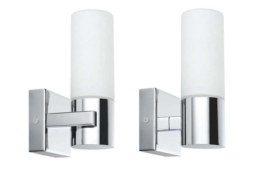 P 70354 Nástěnné svítidlo Gemini IP44 40 W 2ks balení chrom, satin, kov - PAULMANN