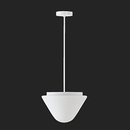Obrázek pro produkt DRACO P3 závěsné skleněné svítidlo bílá IP40 2x75W E27 - OSMONT