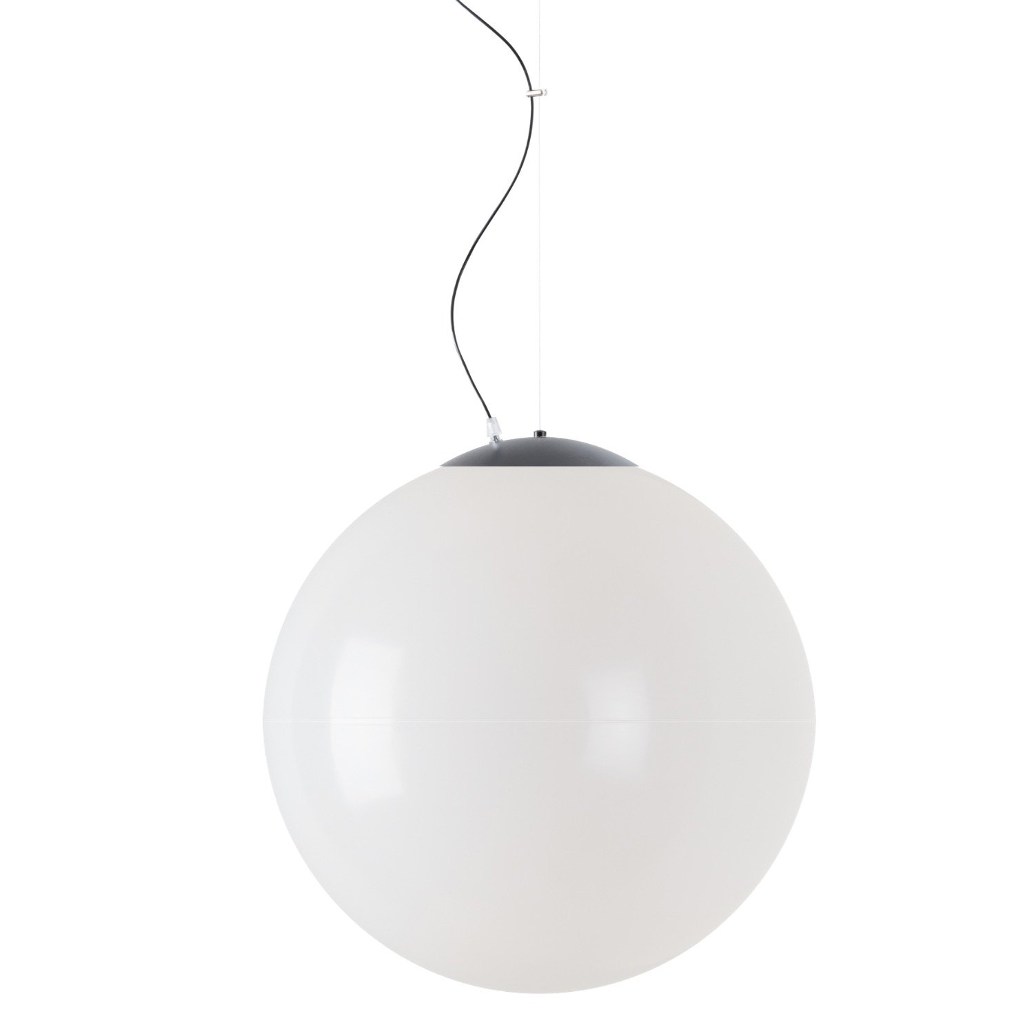 Závěsné plastové svítidlo černá / bílá s LED osvětlením