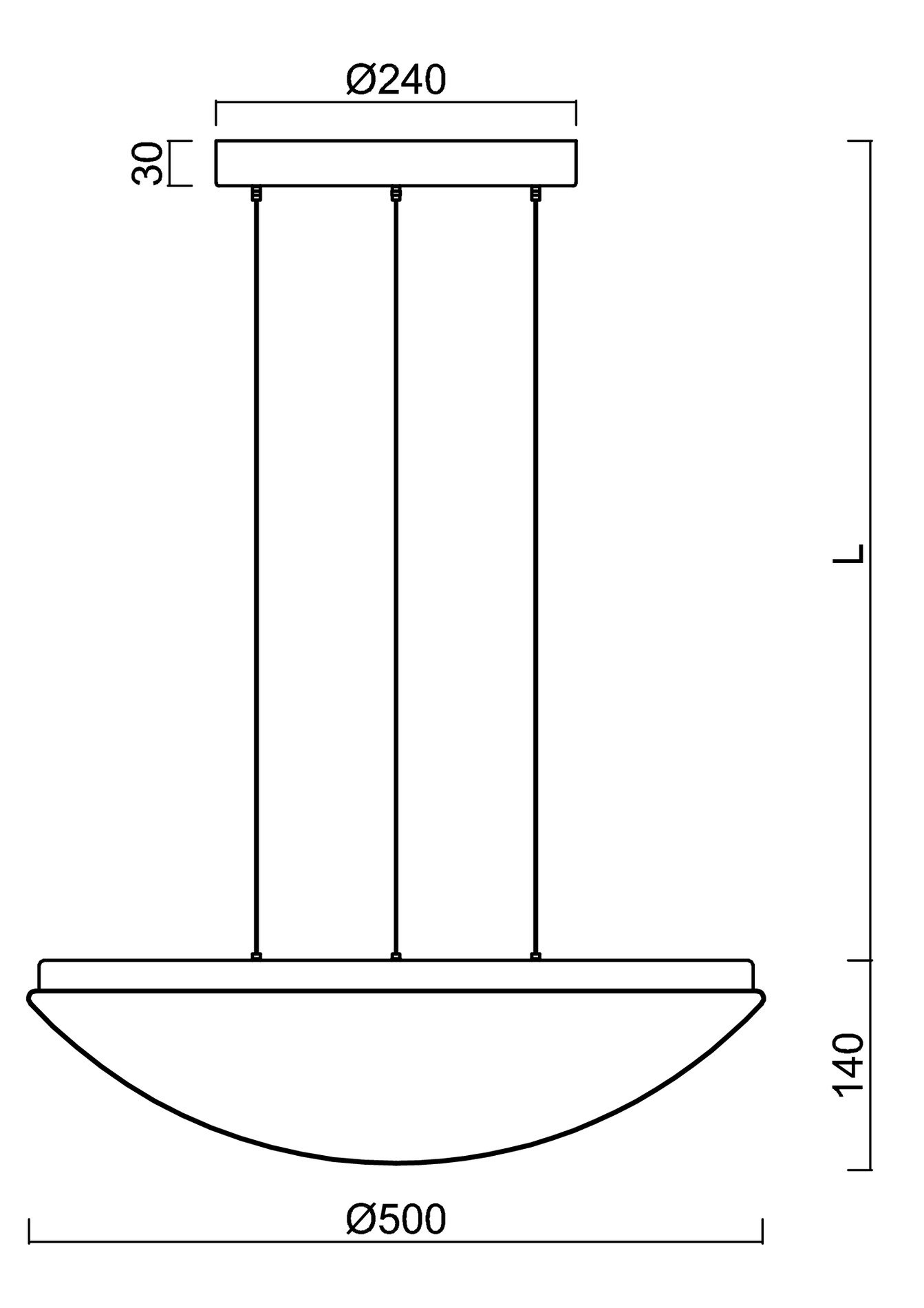 OS TIT68515 TITAN LE3 závěsné plastové svítidlo bílá IP40 4000 K 47W LED DALI (původní kód OS 68515) - OSMONT (obrázek 3)