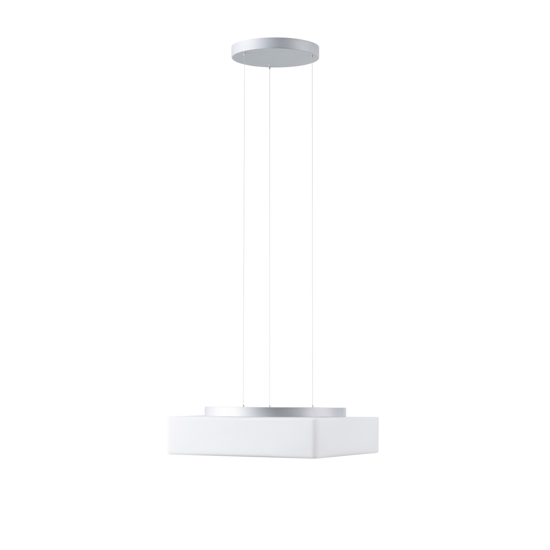 OS LIN71399 LINA LE7 závěsné skleněné svítidlo stříbrná / bílá IP40 3000/4000 K 24W LED - OSMONT