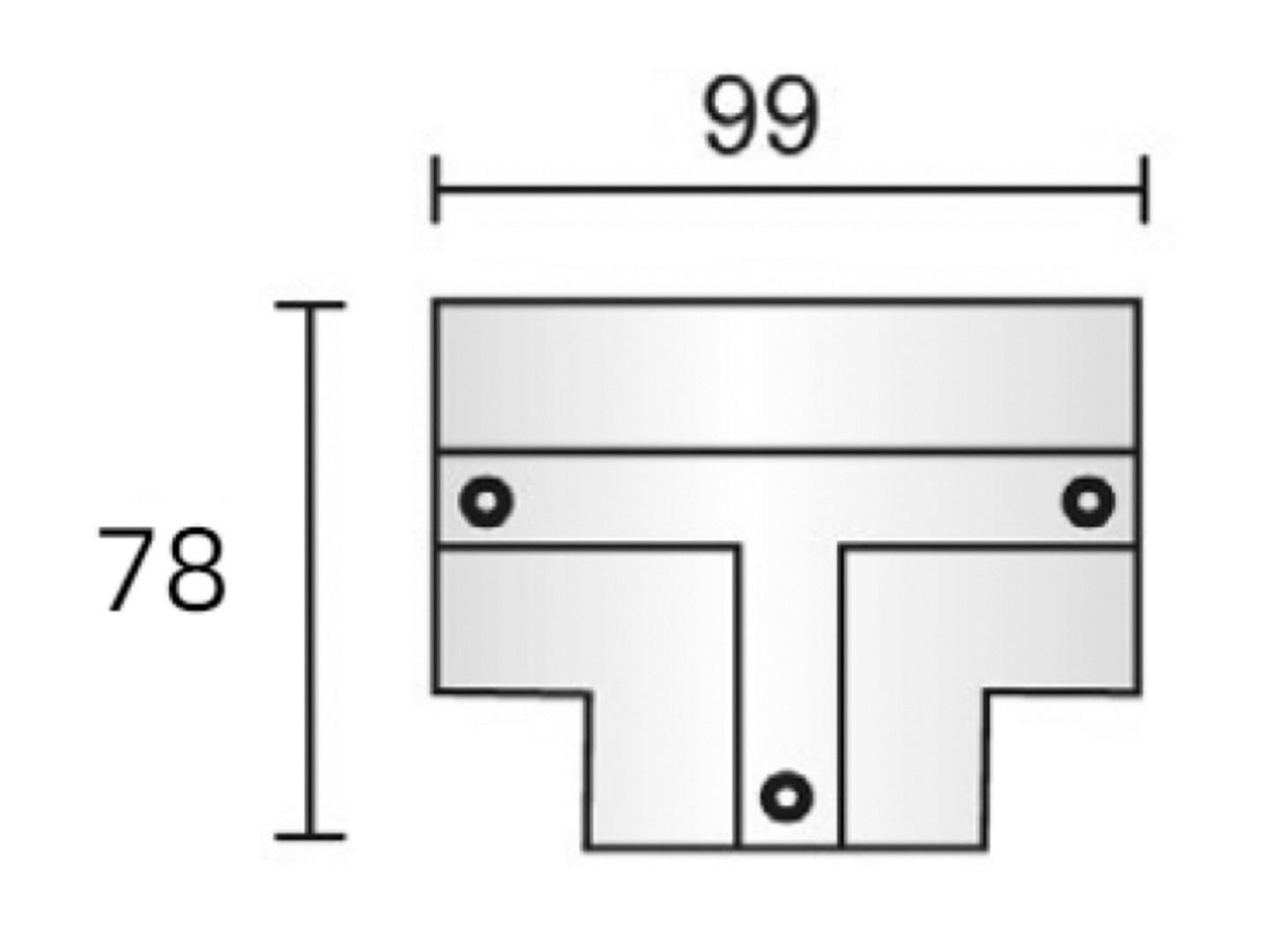 IMPR 710093 Deko-Light kolejnicový systém 3-fázový 230V D Line krycí panel T-spojka bílá RAL 9016 99 mm (obrázek 7)