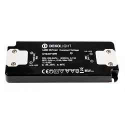 Obrázek pro produkt Deko-Light LED-napájení FLAT, CV, UT24V/12W konstantní napětí 0-500 mA IP20 24V DC 12,00 W - DEKOLIGHT