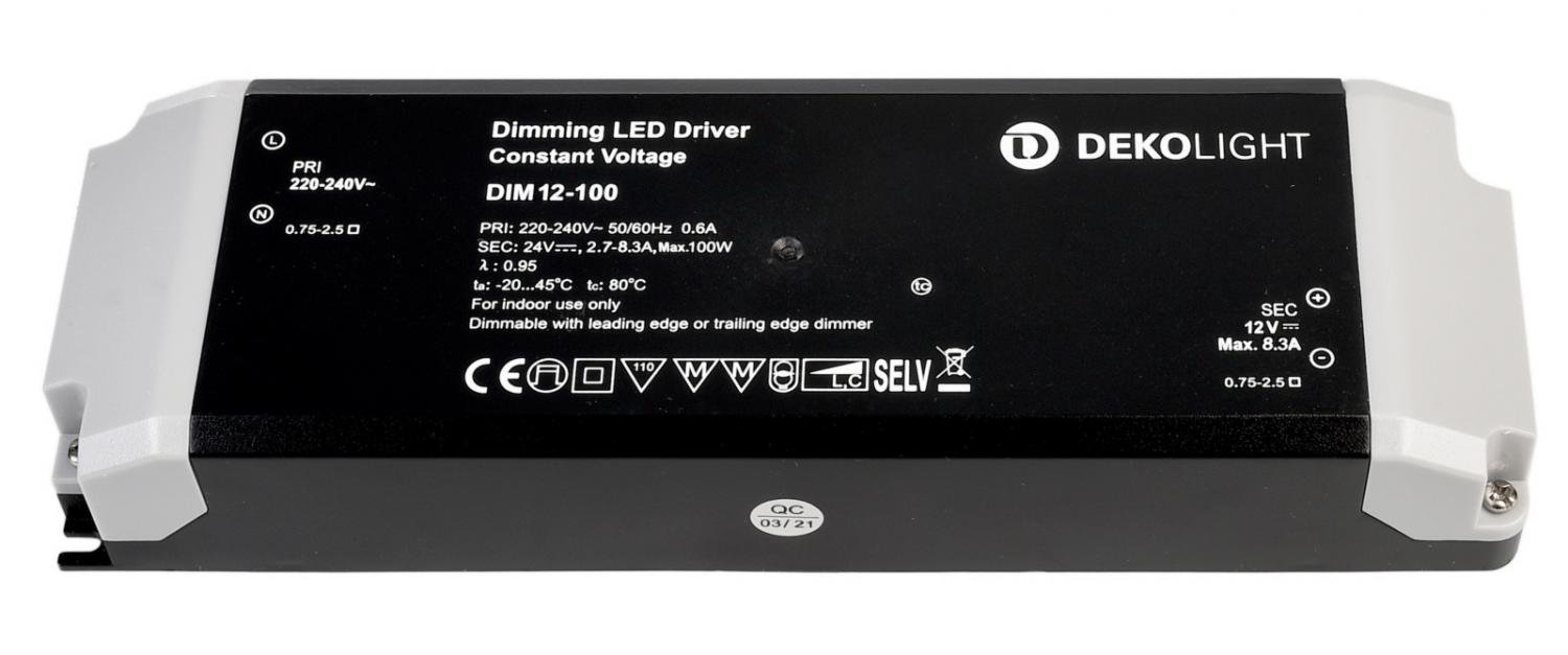 IMPR 862241 Deko-Light LED-napájení BASIC, DIM, CV, 12V 34-100W konstantní napětí 2700-8300 mA IP20 stmívatelné 12V DC 34,00-100,00 W - LIGHT IMPRESSIONS