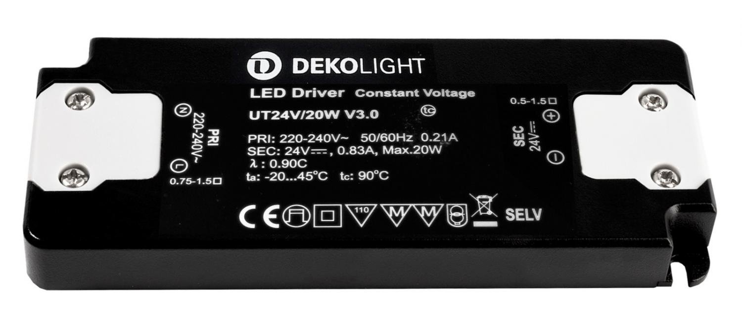 IMPR 862234 Deko-Light LED-napájení FLAT, CV, UT24V/20W konstantní napětí 0-830 mA IP20 24V DC 20,00 W - LIGHT IMPRESSIONS