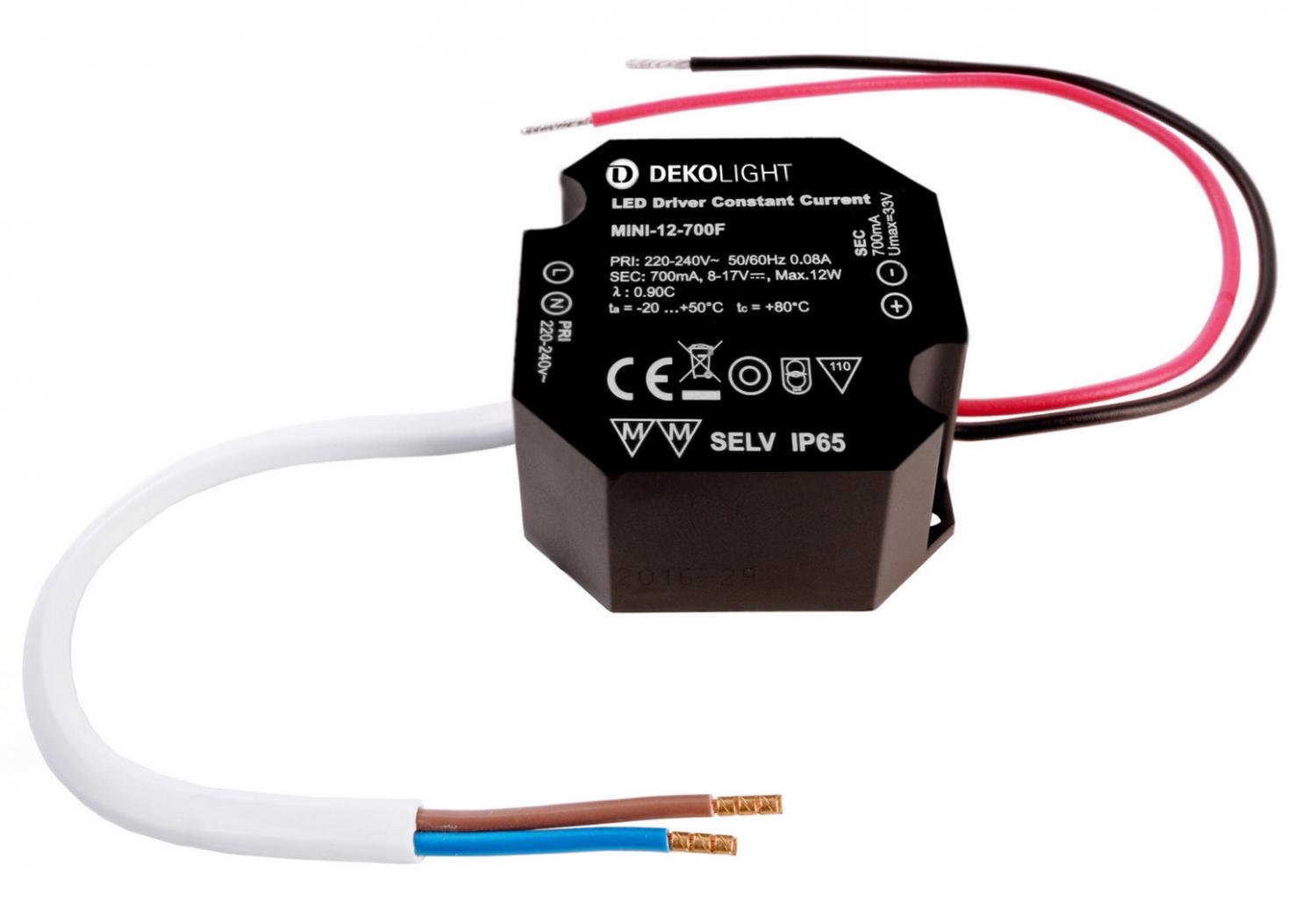 IMPR 862237 Deko-Light LED-napájení OCTO, DIM, CC, RSM-12-700T/12W konstantní proud 700 mA IP65 stmívatelné 10-17V DC 7,00-12,00 W - LIGHT IMPRESSIONS