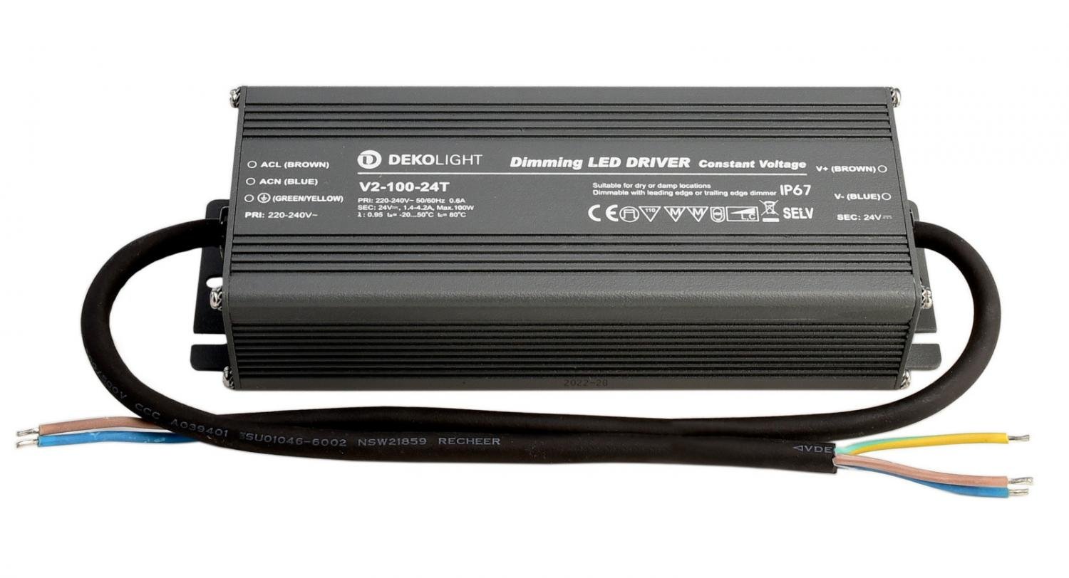 IMPR 872136 Deko-Light LED-napájení IP, DIM CV, 24V 33-100W konstantní napětí 1400-4200 mA IP67 stmívatelné 24V DC 33,00-100,00 W - LIGHT IMPRESSIONS