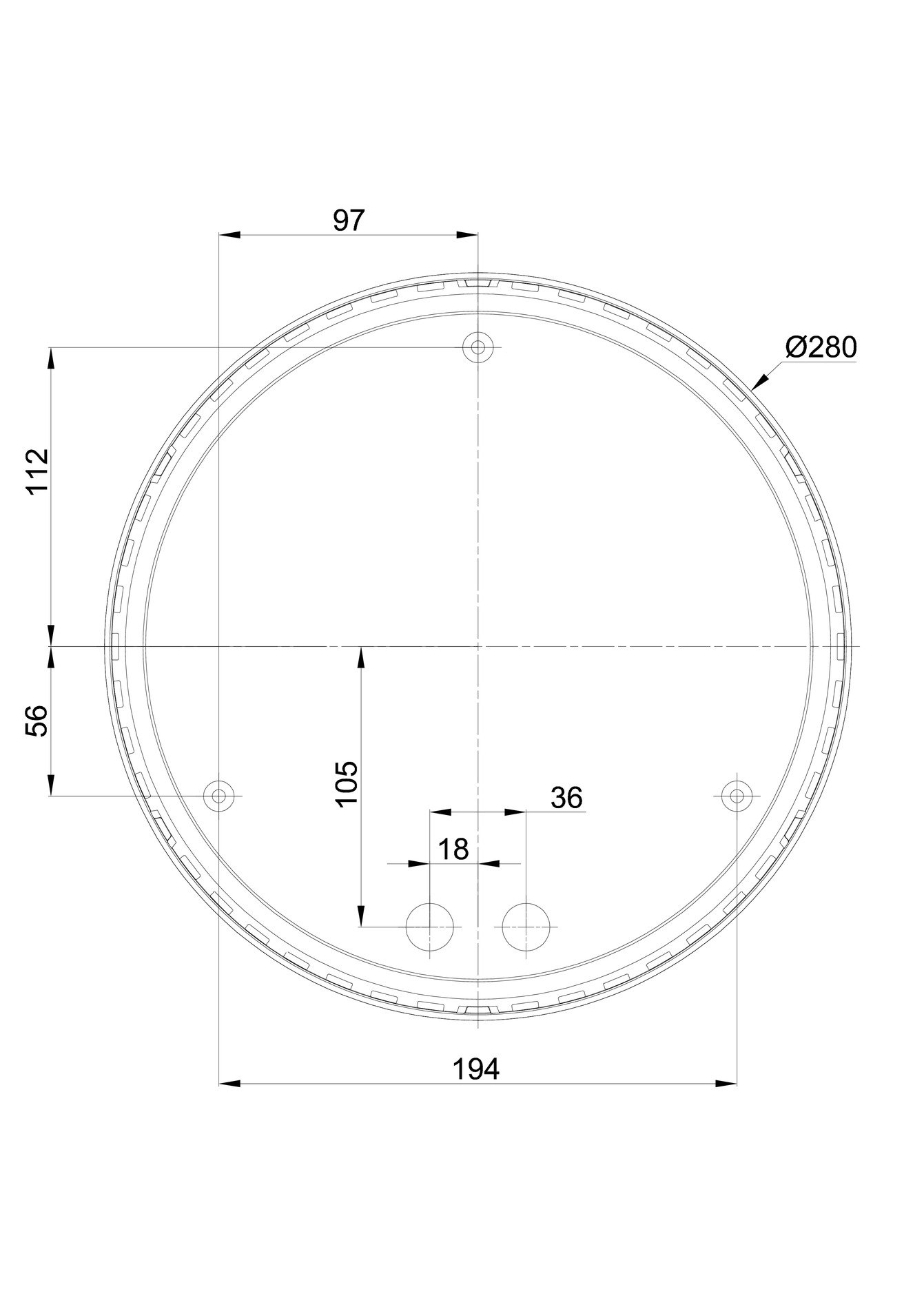 OS TRI57205 TRITON 1 stropní/nástěnné průmyslové plastové svítidlo bílá IP65 3000 K 19W LED DALI (původní kód OS 57205) - OSMONT (obrázek 5)