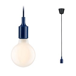 Obrázek pro produkt Neordic závěsné svítidlo Ketil E27 max. 60W noční modrá/černá stmívatelné Silikon/umělá hmota - PAULMANN