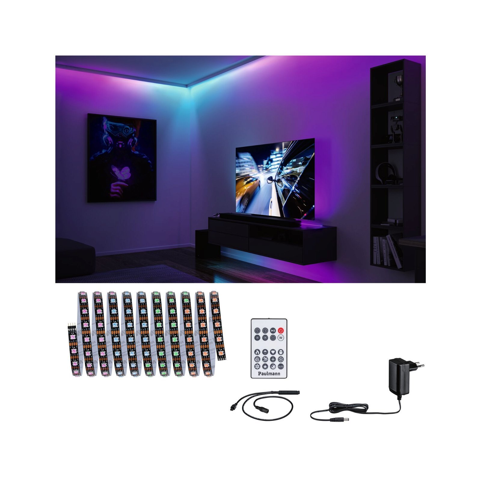 P 78887 EntertainLED LED pásek Dynamic RGB 3m 5W 60LEDs/m RGB+ 10VA - PAULMANN