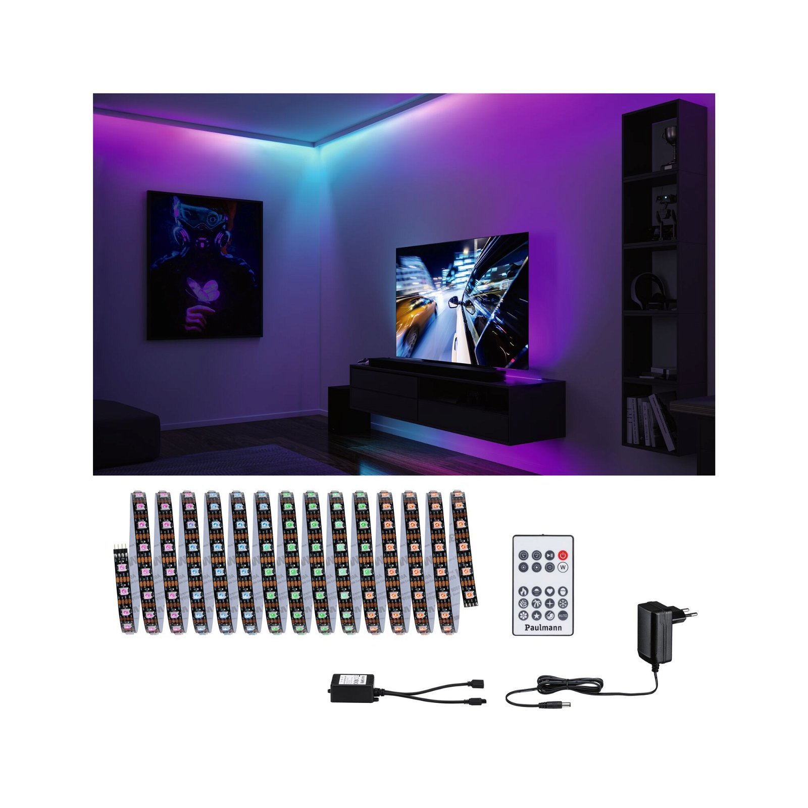 P 78888 EntertainLED LED pásek Dynamic RGB 5m 10,5W 60LEDs/m RGB+ 15VA - PAULMANN