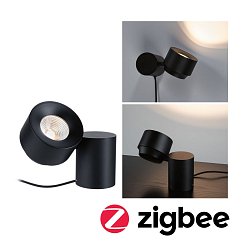 Obrázek pro produkt LED stolní lampa Smart Home Zigbee Puric Pane 2700K 3W černá - PAULMANN