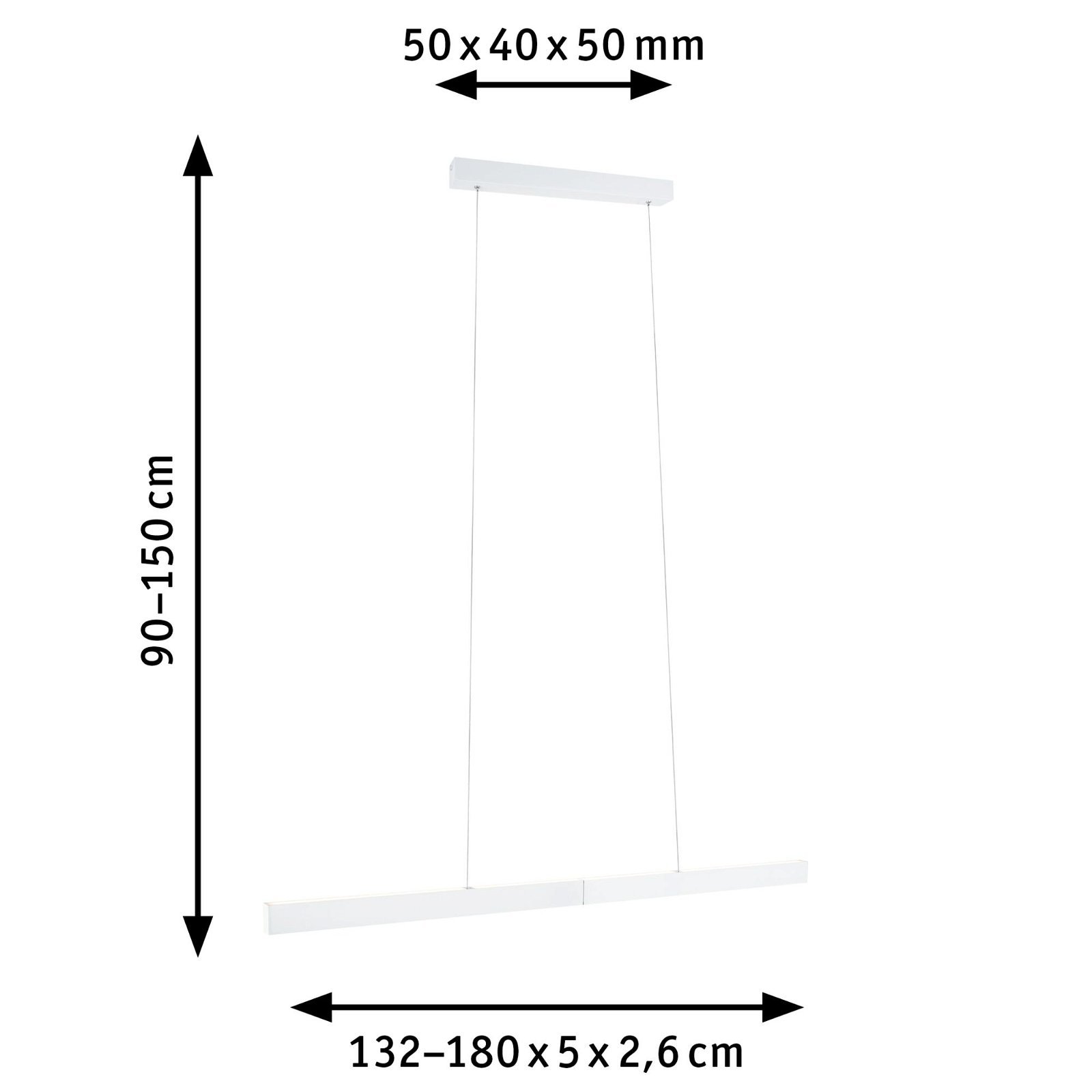 P 79888 LED závěsné svítidlo Smart Home Zigbee Aptare 2700K / 2x18 / 1x18W černá stmívatelné - PAULMANN (obrázek 3)
